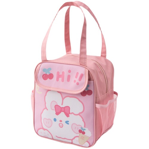 Ins-style cute lunch bag for women, insulated, hand-held, large capacity, office worker meal bag, niche, children's breakfast bento bag