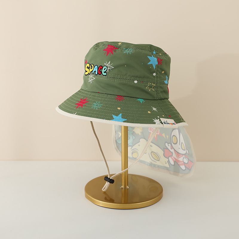 Sombrero Pescador Infantil con Protector de Cuello Poliéster Protección solar para Playa image 11