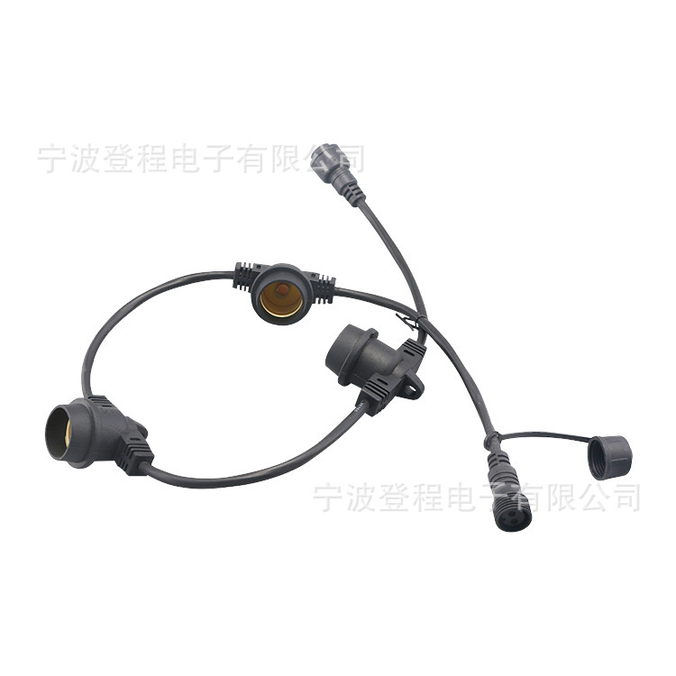 电线电缆两芯灯串露营户外电源线PVC橡胶无氧铜材质1米供电线批发