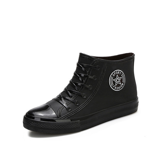 Fashionable Short Waterproof Shoes for Women Adults Anti-Slip Kitchen Rain Boots with Fleece Warmth for Students Versatile Trendy