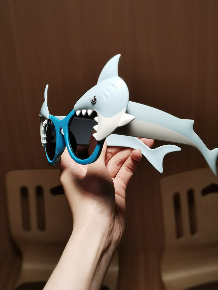 Big pineapple shark 3D funny glasses Unicorn children's glasses frame Concave shape cake rainbow children's glasses frame detail image 9