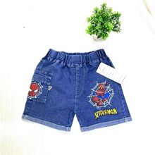 男童夏季牛仔短裤新款儿童卡通印花弹力女孩中小童休闲外穿短裤子