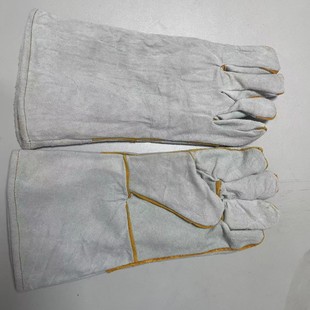 Gold string double thick welder gloves full cowhide 10 pairs/bag