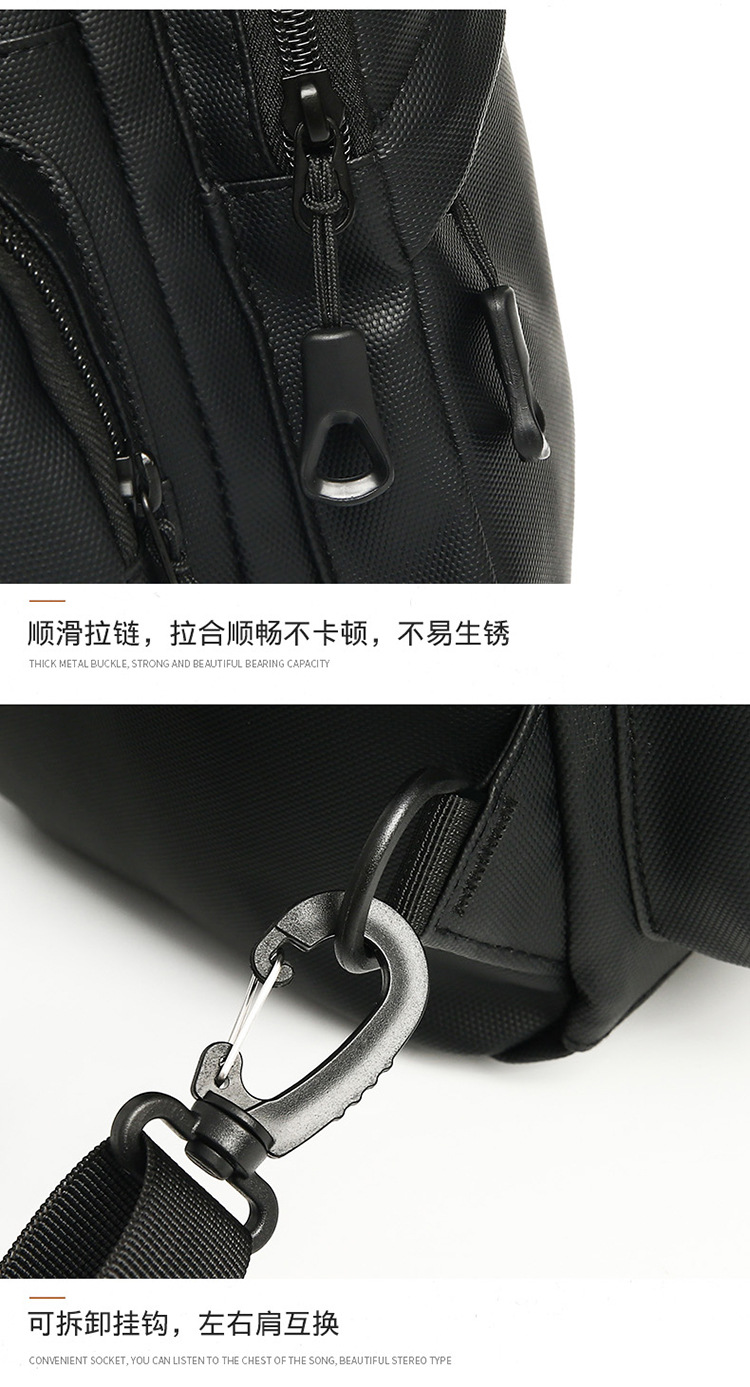New business men's backpack, water-resistant, suitable for both shoulder and single shoulder, cross-border Oxford fabric men's computer backpack undefined