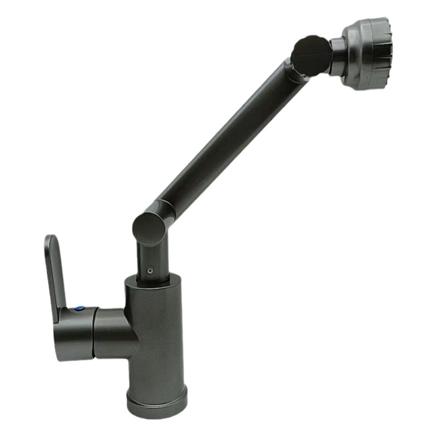 Cross-border Lucky Cat Cuenca lavabo baño mueble de baño caliente y fría de doble uso del grifo brazo mecánico rotación Universal