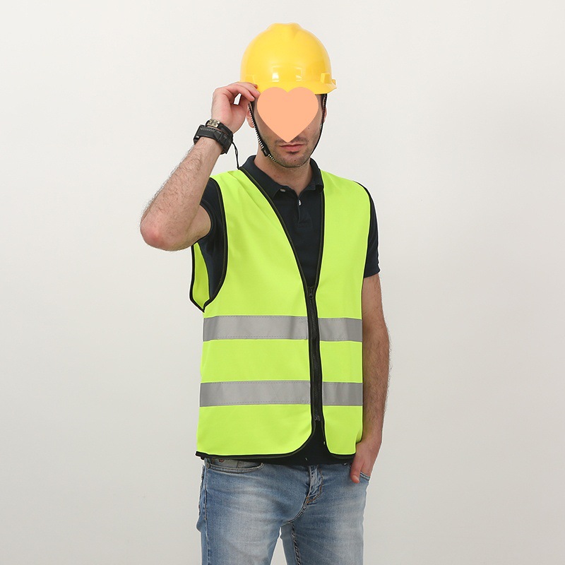 chaleco reflectante chaleco reflectante chaqueta chaqueta fluorescente de tráfico de luz nocturna chaqueta de seguridad conductor sanitario con cremallera