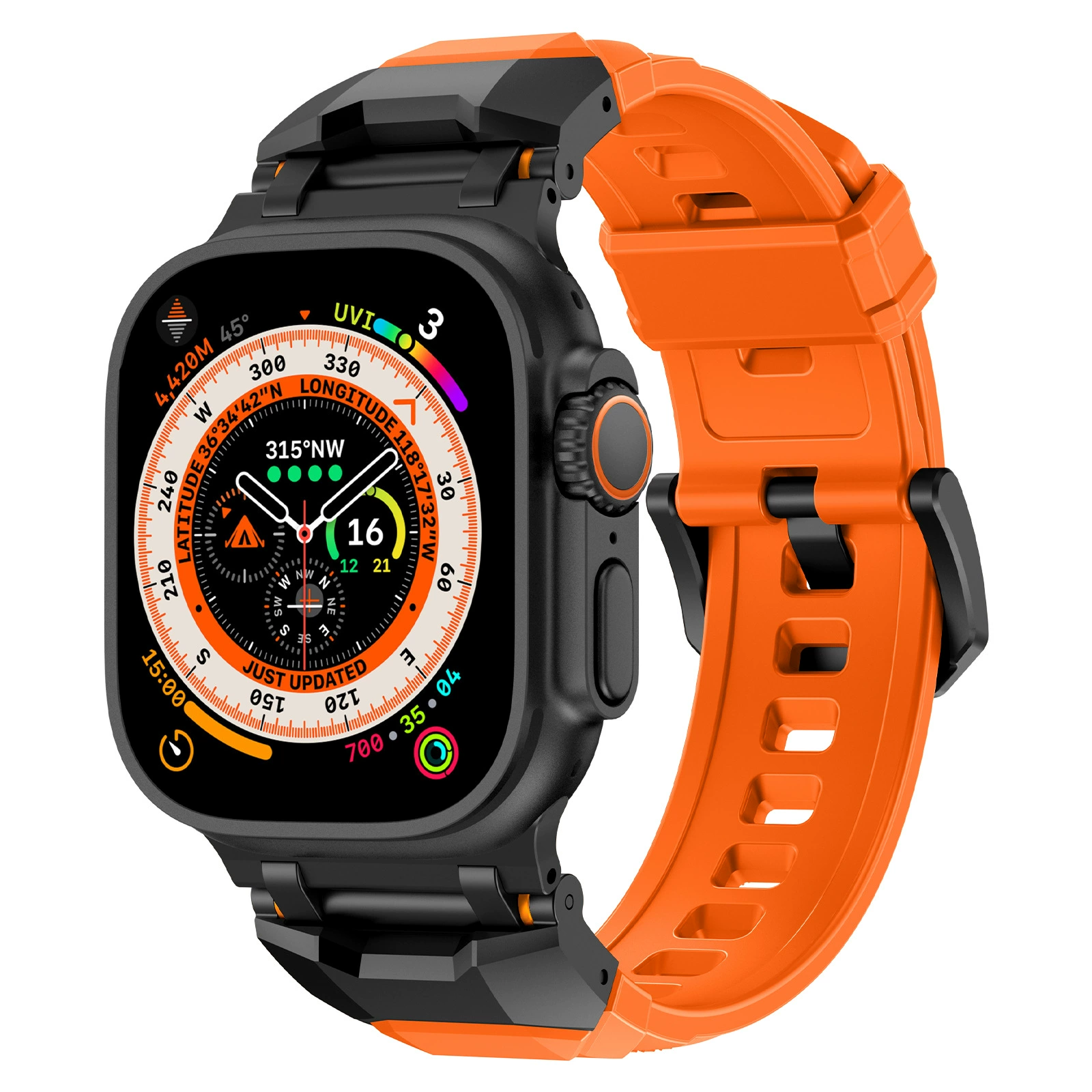 Силиконово-металлический ремешок для Apple Watch