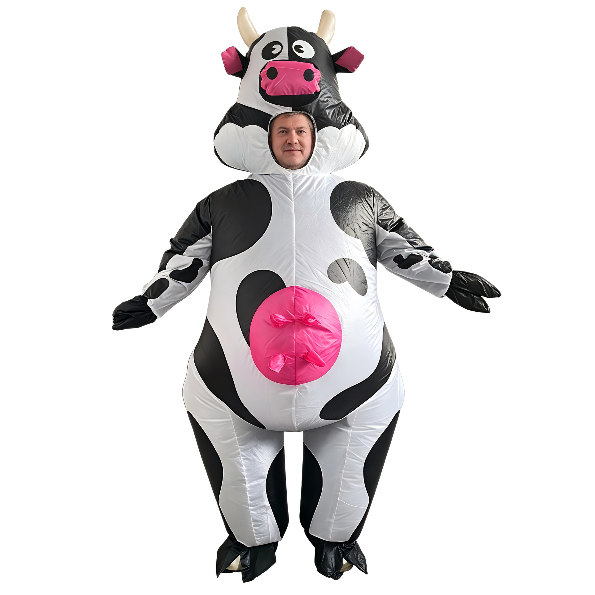 Fiesta de Halloween transfronteriza Bo Bo Vaca ropa inflable adorable divertida accesorios de juego de rol ropa inflable de vaca