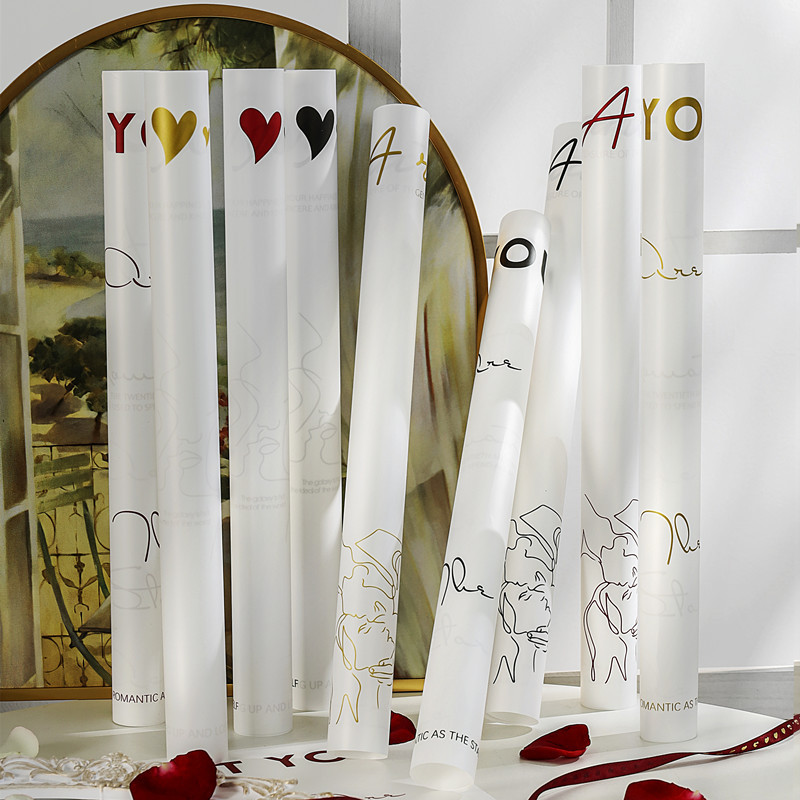 新品女神节加厚耐斯升级2代防水双面哑膜鲜花花束包装纸花艺材料