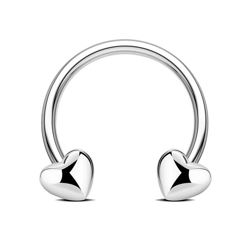 Stainless Steel Oil Dripping Butterfly Nose Ring Sequin Nose Stud Ear Bone Ring Piercing Horseshoe 16G detail image 16