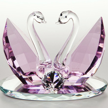 水晶天鹅结婚礼物创意水晶天鹅家居装饰品新婚房摆件乔迁婚庆礼品