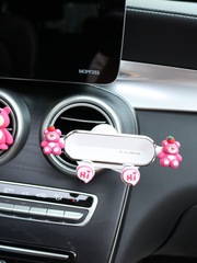 草莓熊出風口手機架導航車用重力支撐架汽車手機支架車載內用品女