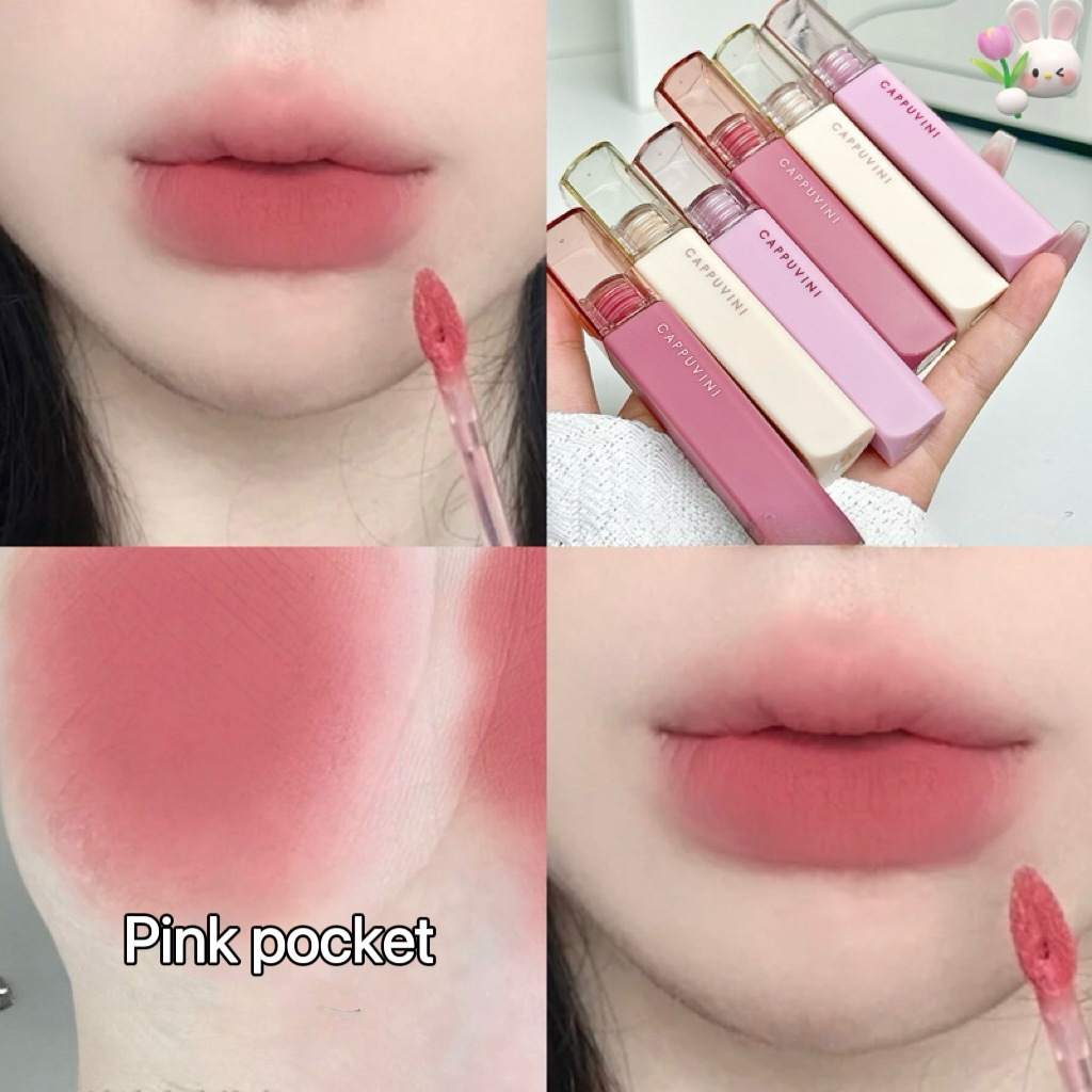 Cappuvini Art Mist Lip Mud Summer Lip Glaze Fog Velvet Matte Student Parity White Lipstick