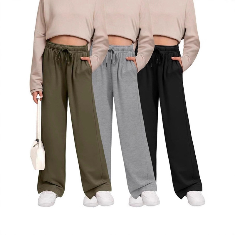 Cross-Border Amazon Women's Summer American Street Fashion Versatile Drawstring Casual Long Pants Jogging Sweatpants