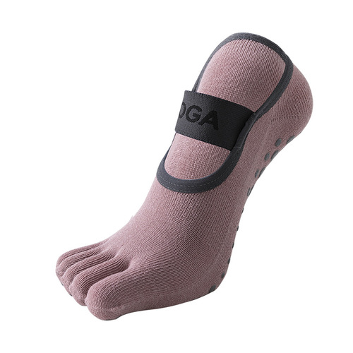 Cross-border yoga socks for women professional anti-slip cotton breathable five-finger floor socks dance practice socks Pilates socks