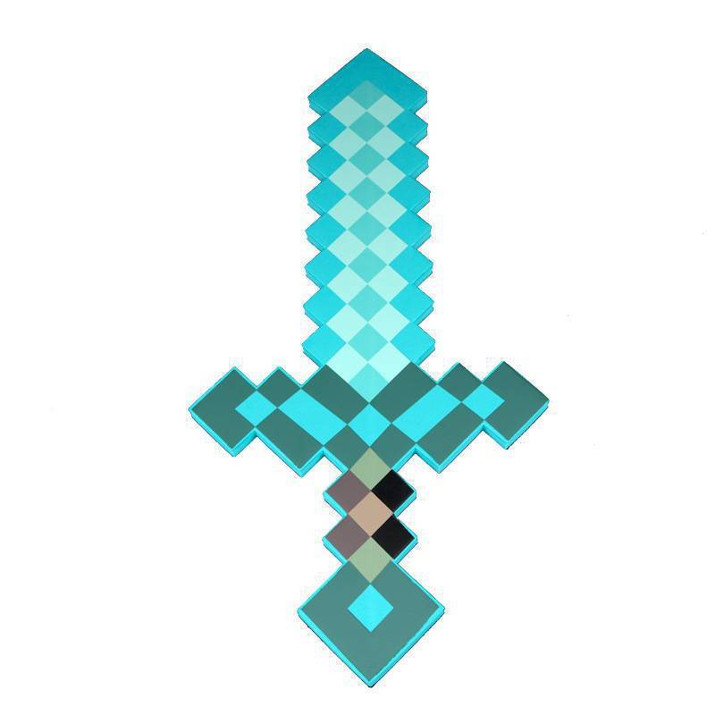Minecraft 周辺機器泡おもちゃ剣原稿ゲームレンガ石剣武器ピクセルモデル|undefined