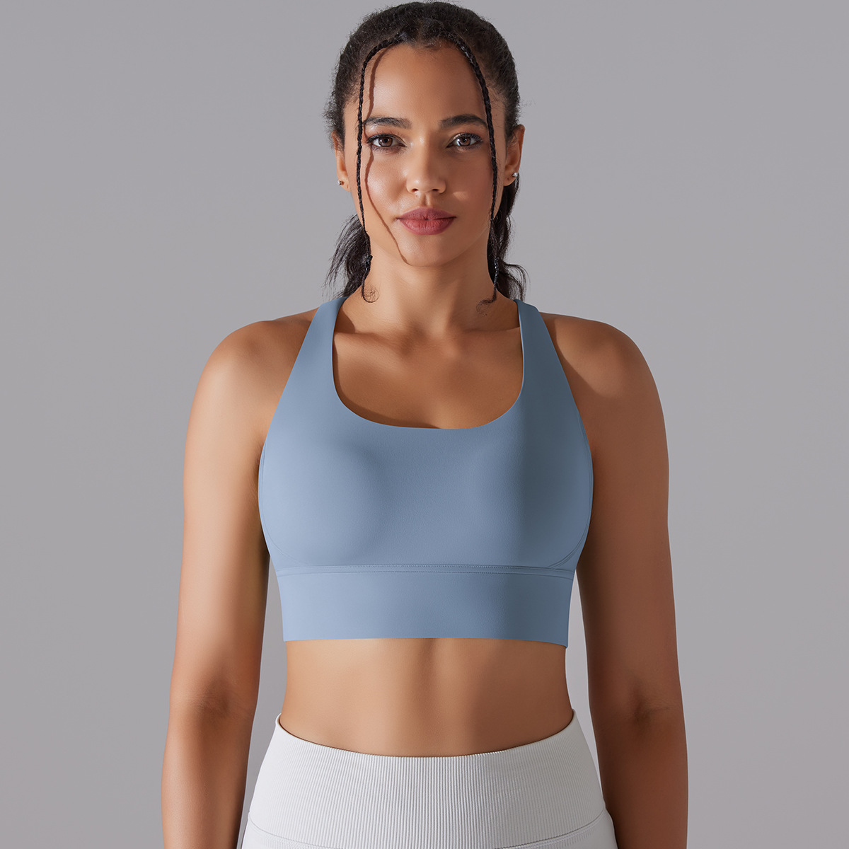127g Weight Sleeveless Sleeve Length Nylon, Spandex Fabric Type Short Top Length Halter Crisscross Tank Tops Type Fitness, Yoga Occasion U Neck Neckline Solid Color Pattern Sports Style Sports Solid Color Nylon Spandex U Neck Active Tops Halter Crisscross Tank 72