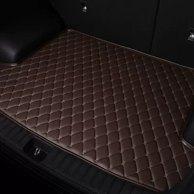 Specialized 25/2025 Model Lexus Es200 Es300H Car Trunk Mat Full Surround (Trunk Mat) - flat-edge-hangzhou-embroidery-coffee-brown-lexus-es-imported
