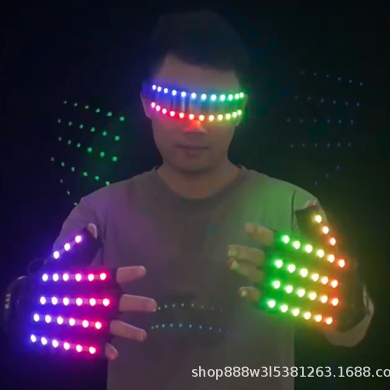 LED luminoso globo flashing discoteca bailarín atmósfera prop bar ktv espectáculo escenario guantes gafas