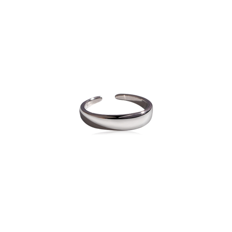 Xinqi Jewelry Herren-Stapelringe, schlicht poliert, minimalistisch, offen mit geometrischem Muster, stapelbarer Zeigefingerring_voghion.com