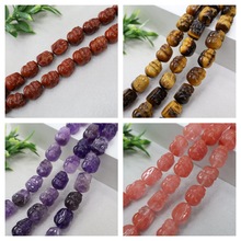 11x15mm天然石貔貅串珠散珠 手串手链吊坠半成品diy饰品配件配珠