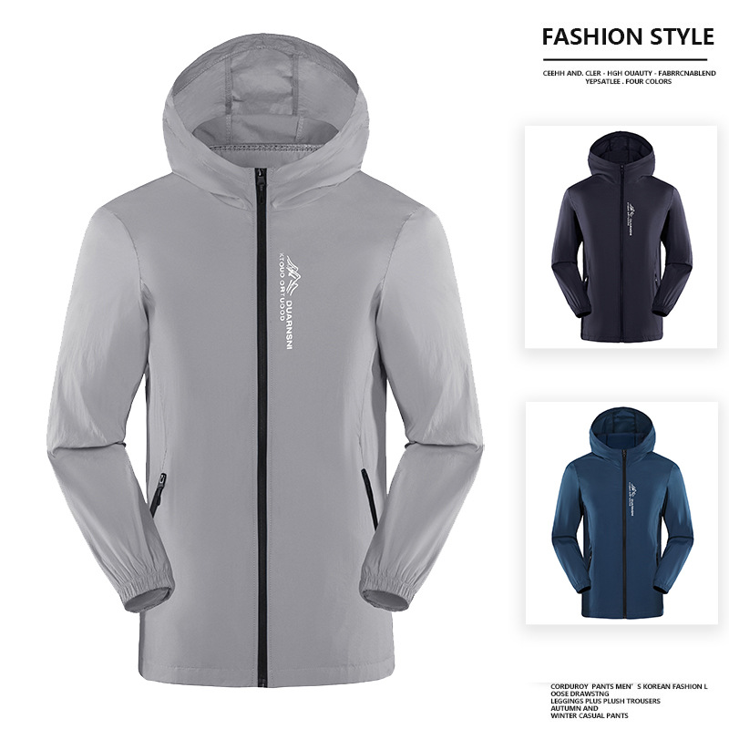 New Summer Fishing Sun Protection Clothing Men's Anti-Uv Light and Breathable Skin Clothing Sun Protection Clothing Jacket Light Outdoor