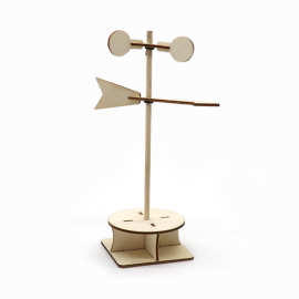 儿童手工DIY木质风向标 风向科学实验益智科教玩具材料包