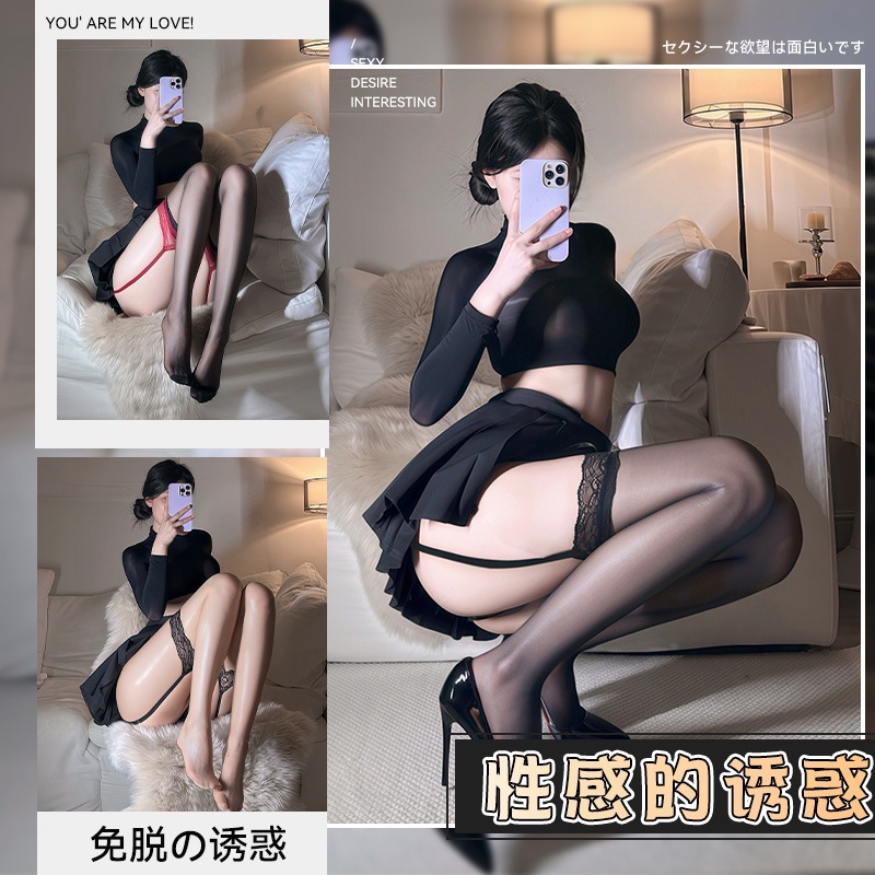 Sexy Stockings 8D Sexy Lace Suspender One-Piece Socks Pure Lust Style Ultra-Thin Lace Contrasting Color Thigh Socks Bright Socks for Women