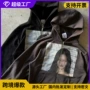 美式女孩印花跨境连帽衫