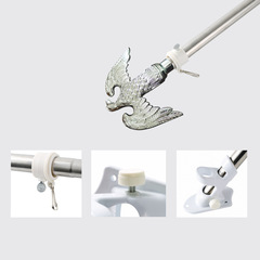 Cross-border American embroidery flag wall flag Amazon American-style embroidered flag gold and silver eagle head stainless steel flagpole wholesale