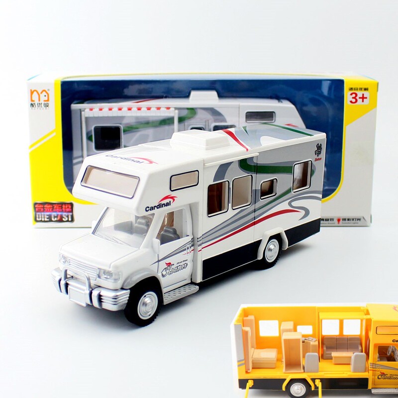 Alloy Luxury 1:32 Travel Rv Bus Kidsren's Toy Car Model Ornaments Sound and Light Pull Back Can Open the Door Alloy Luxury 1:32 Travel Rv Bus Kidsren's Toy Car Model Ornaments Sound and Light Pull Back Can Open the Door