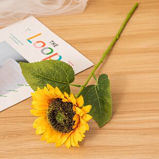Simulation Sunflower Single Single Sunflower Home Living Room Decoration Fake Flower Silk Cloth Net Red Shooting Protecting Flowers