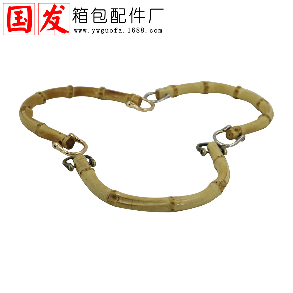 15.5cm bambú brazalete de mano de color primario portátil de color ligero de bambú real portador de mano [agujero izquierdo y derecho] con botón