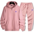 Pink zipper suit blue