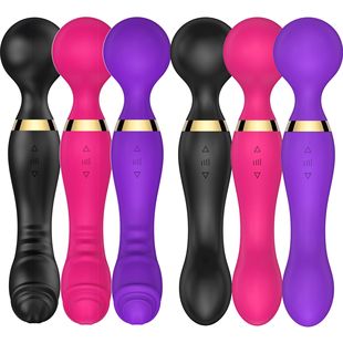 Foreign Trade New Women's Double-Headed  Instant Tide Rechargeable Av Stick G-Spot Stimulation Sex Toy Massage Sex Toy