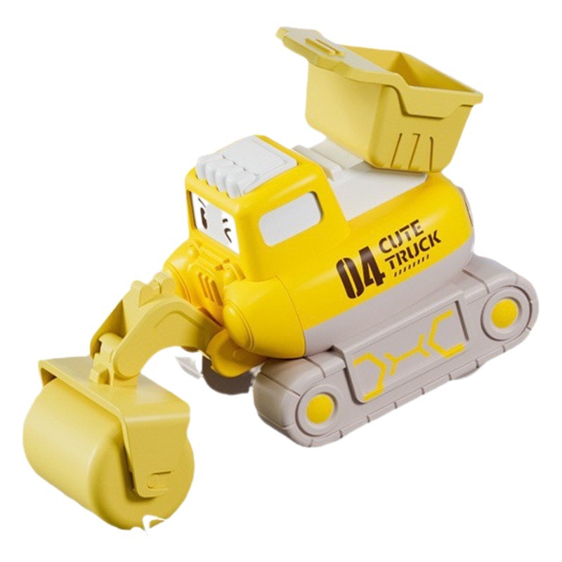 Transfronterizo nuevo vehículo de ingeniería excavadora para niños lindos Modelo resistente a la caída traje de inercia presionando niños y niñas coche de juguete