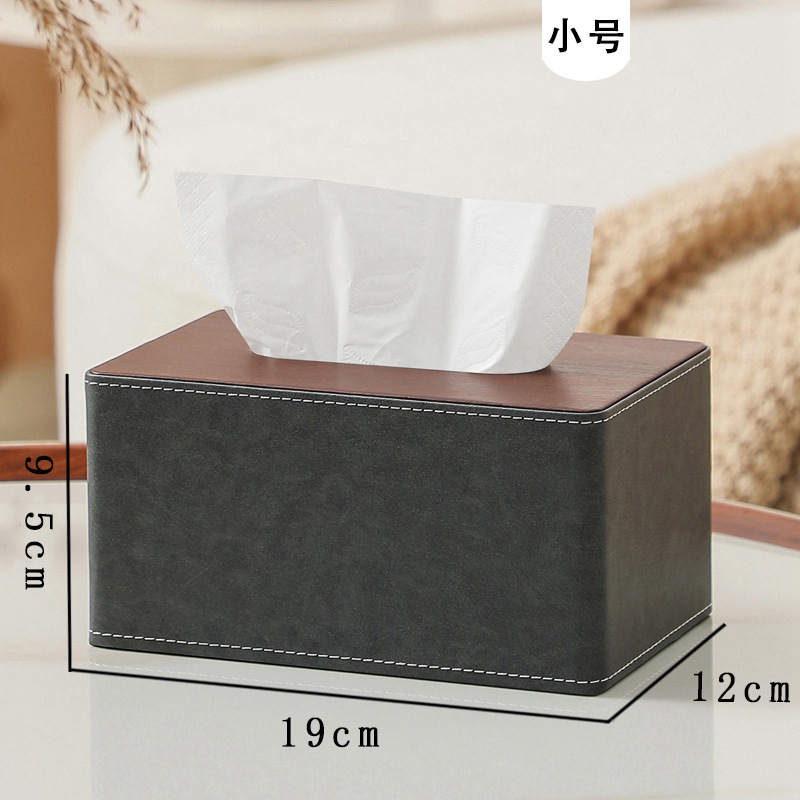 Letras comerciales impreso logo Hotel caja de pañuelos de cuero moderno minimalista Oficina caja de pañuelos sala de estar hogar Club