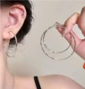 Earrings, simple and elegant design, 1 pair
