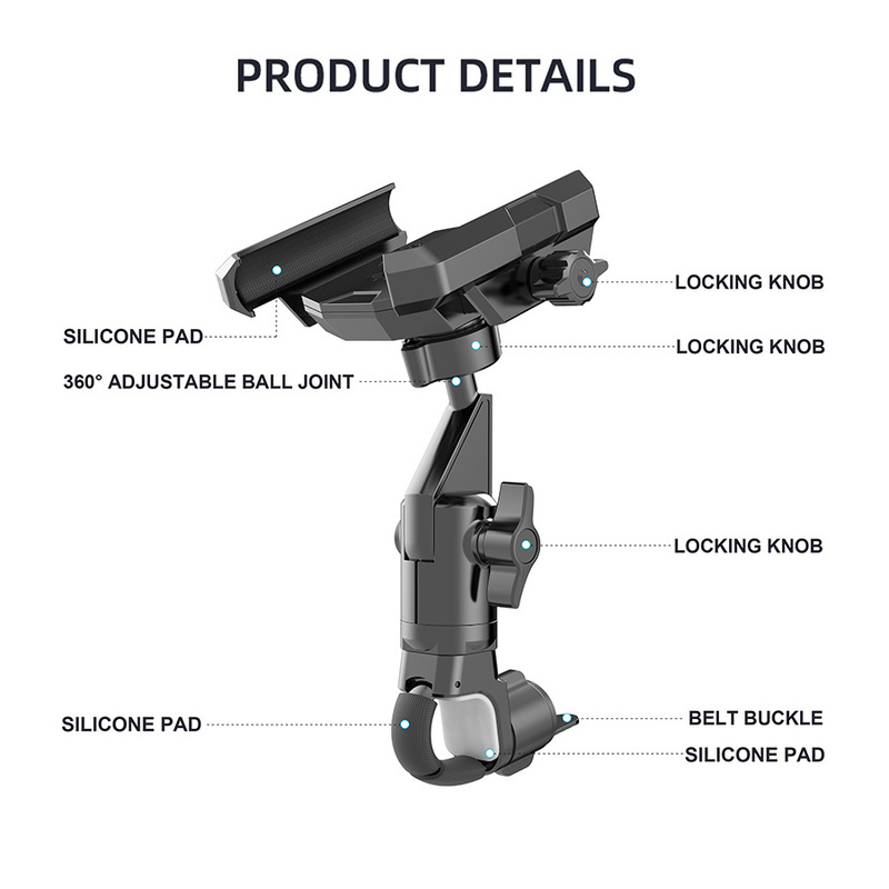 Special Mobile Phone Holder for Road Bikes, Mountain Biking, Shock-Proof Navigation Bracket, Stem Fixed Shooting Equipment