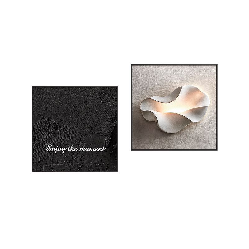 [Personalizado] minimalista italiano sala de estar comedor decoración pintura gris negro arte abstracto colgar pintura de escritorio porche