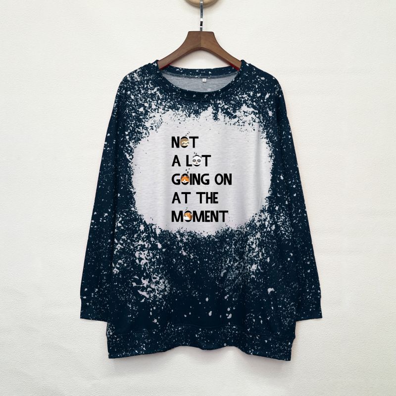 Felpa con cappuccio ampia a maniche lunghe con scollo rotondo autunno e inverno 2024 da donna alla moda con stampa inglese_voghion.com