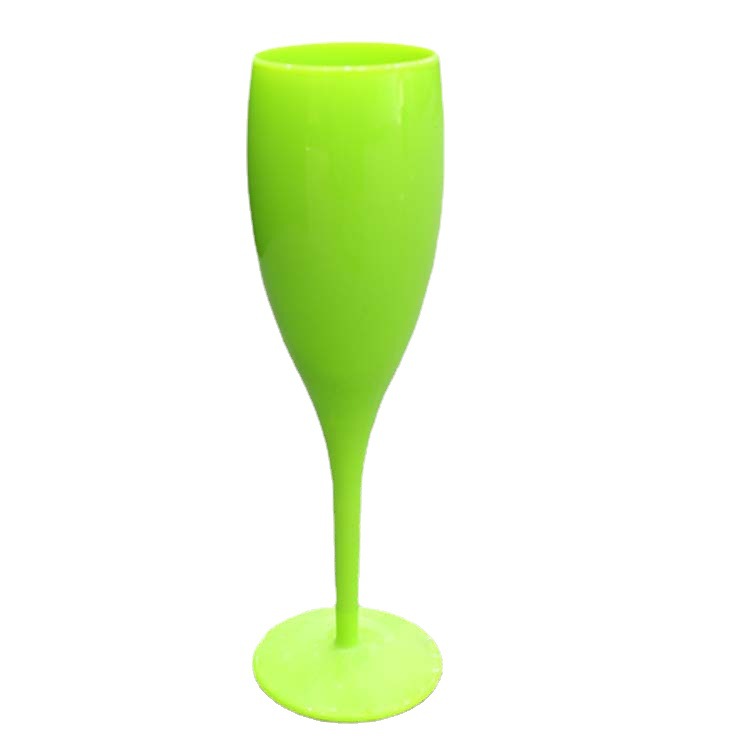 广东工厂直营PC塑料酒杯PS透明塑料红酒杯香槟杯亚克力高脚杯