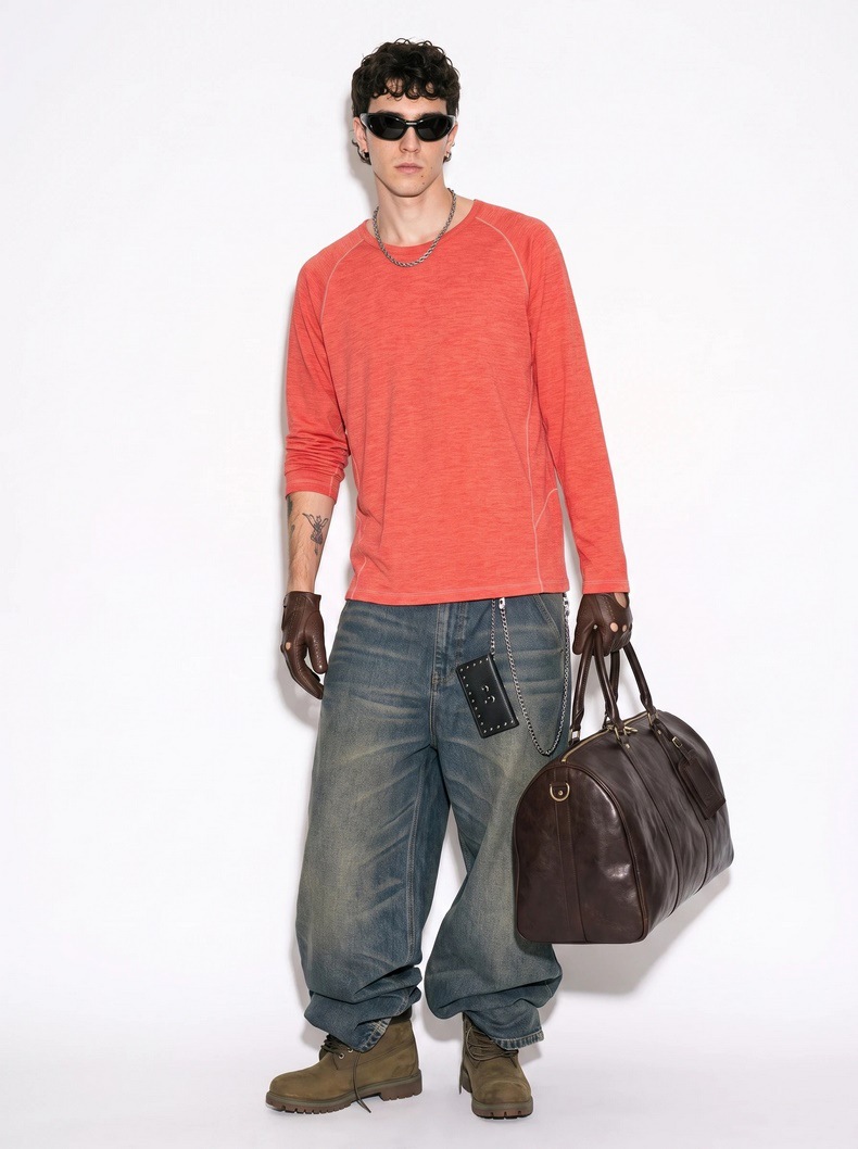 Inflation Color-Block 100g Long-Sleeve Tee