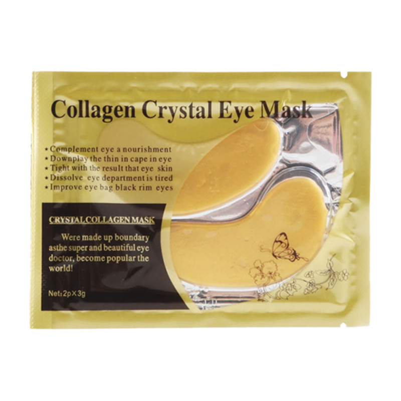 Máscara de ojo de oro exclusiva transfronteriza bienes genuinos Verde en stock al por mayor cuidado de los ojos completo Inglés máscara de ojo parche de procesamiento