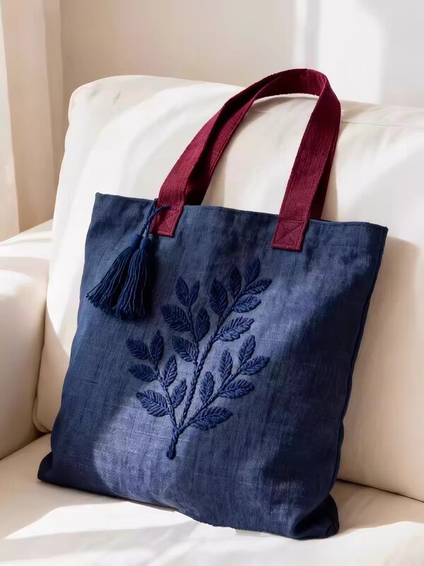 Niche Designer Chinese-Style Embroidered Canvas Bag, Ethnic Style, Artistic, High Aesthetic Value, Large Capacity Tote Bag Niche Designer Chinese-Style Embroidered Canvas Bag, Ethnic Style, Artistic, High Aesthetic Value, Large Capacity Tote Bag