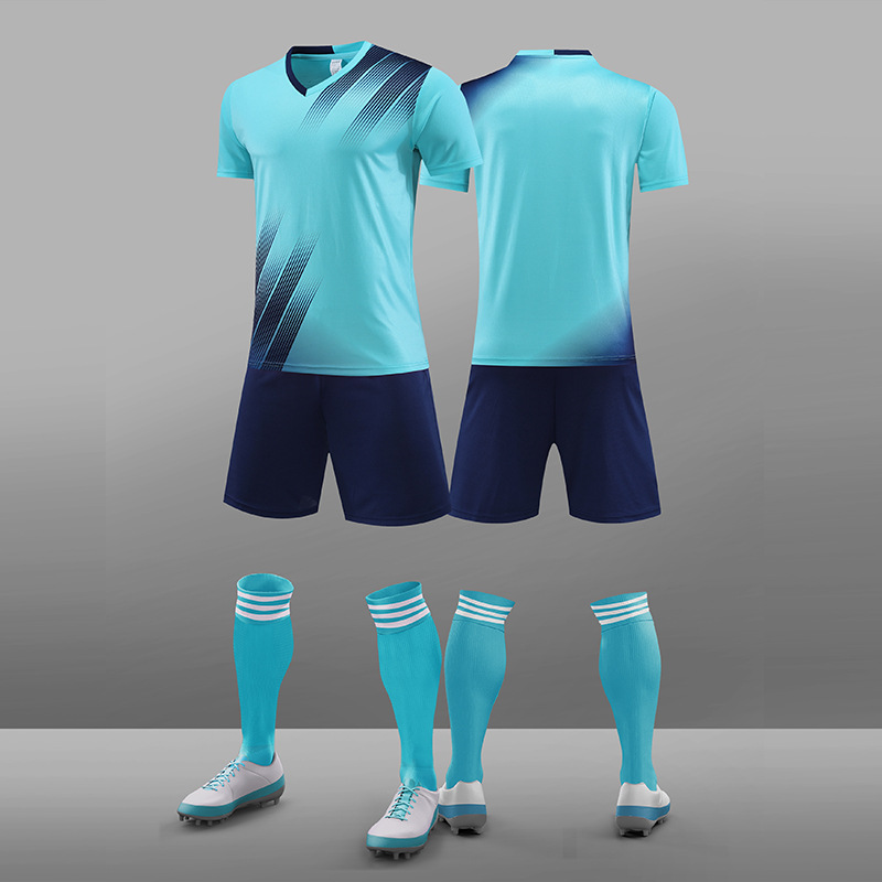Nuevo traje de entrenamiento de competición, traje de uniforme de fútbol impreso con placa de luz, equipo de adultos para niños, uniforme de equipo de deportes al aire libre