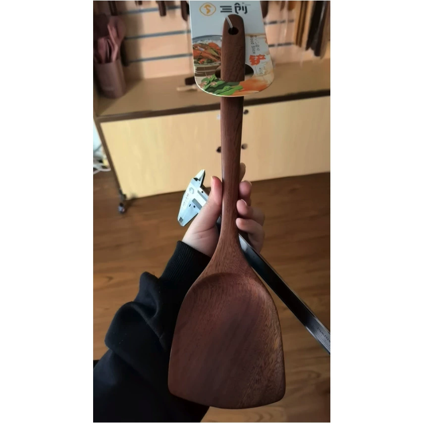 三创 Wu Dandan Toning Kitchenware Products Long -handed Skeleton Spoon Skin Shoopedic Special Wood Shochoa Small Rice Spoon