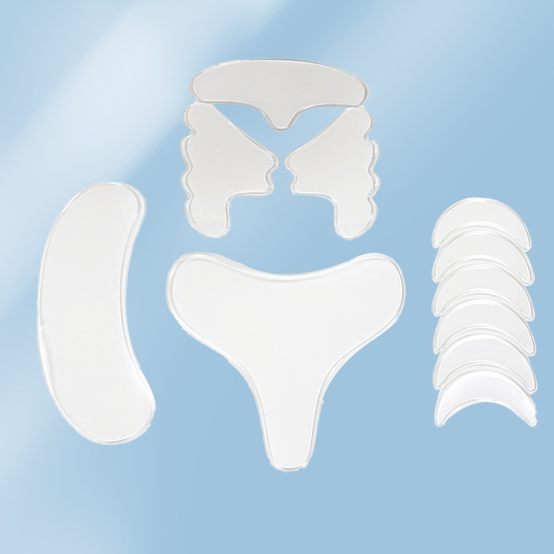 しわ防止パッチ PU美容パッチ アイパッチ 11枚セット フェイスパッチ シリコン製ほうれい線対策パッチ しわ防止パッチ フェイスリフティングパッチ 額用パッチ