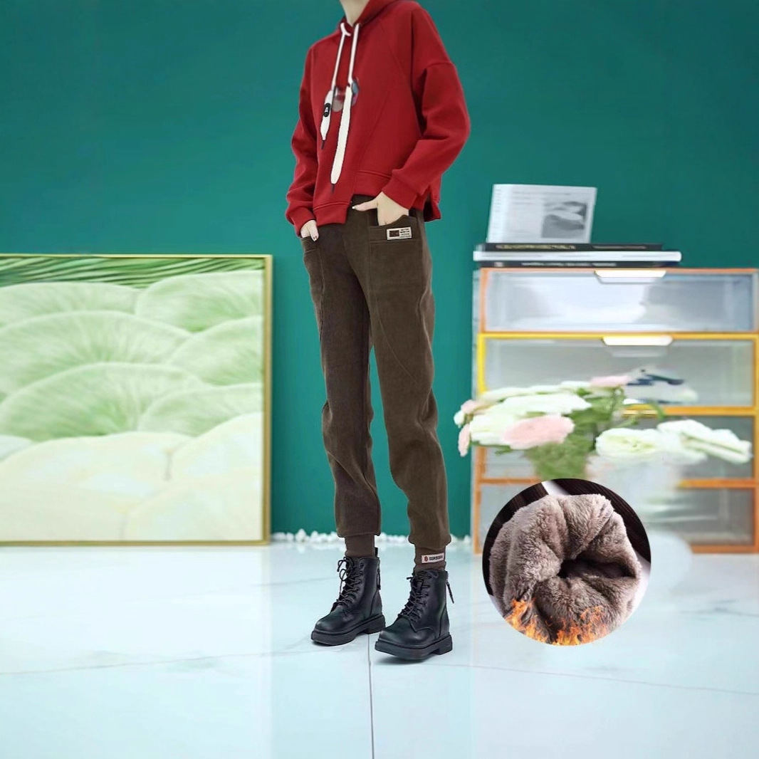 2025年保暖裤加厚中老年女装流行款高级感过冬必备应季加绒口袋新