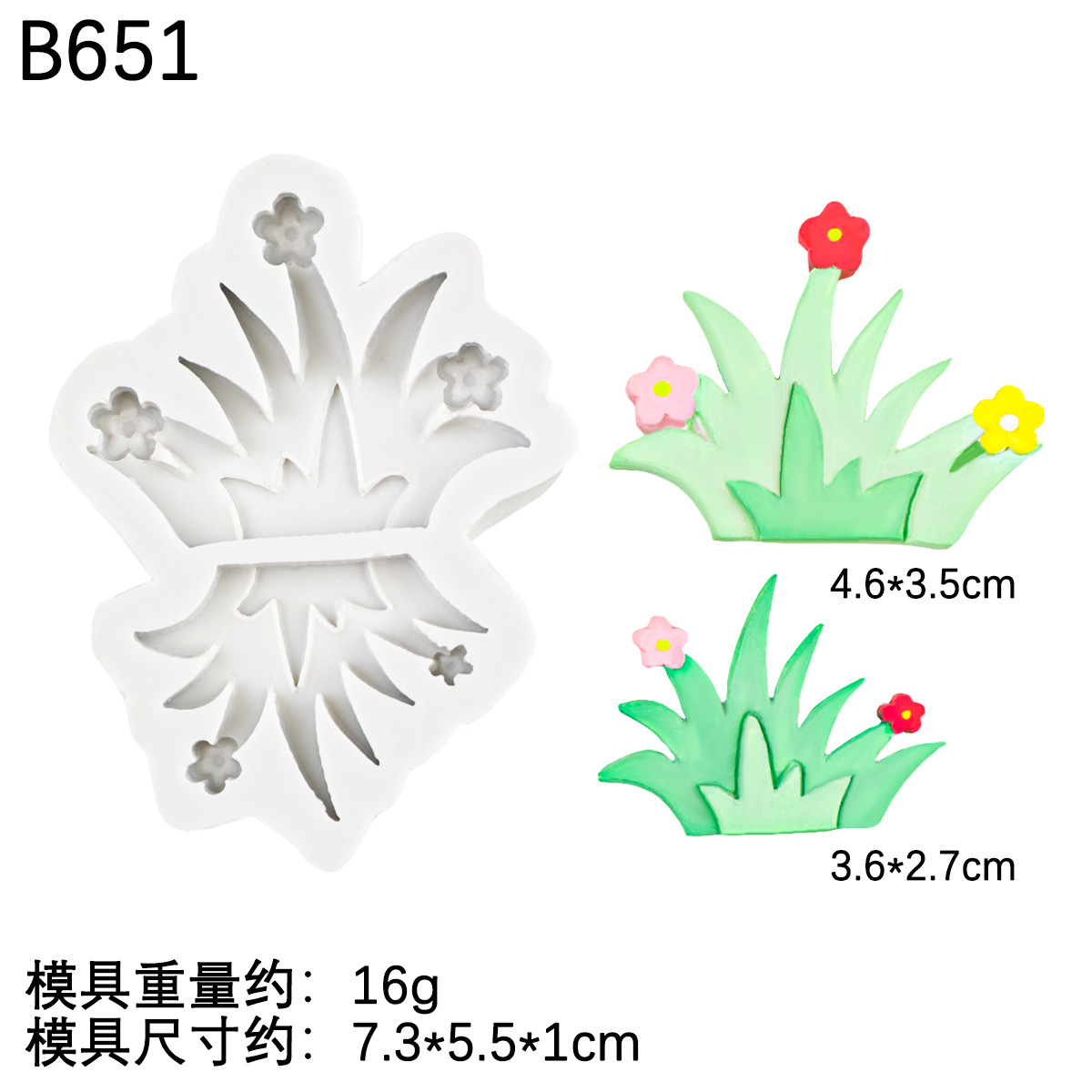 Dibujos animados fondant abeja hierba forma decoración molde de silicona hierba chocolate postre decoración molde de goteo